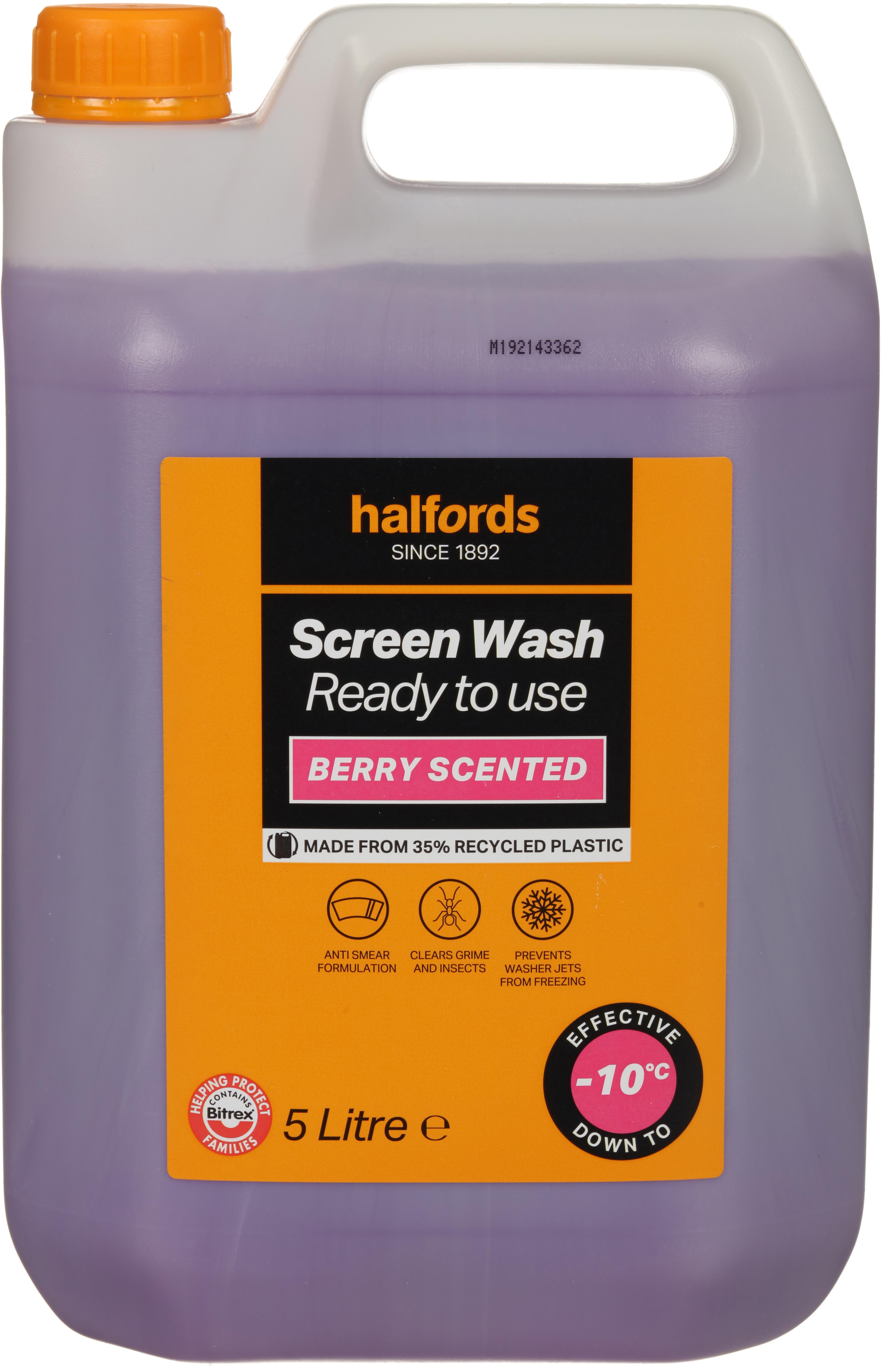 Halfords -10 Ready Mixed Screenwash 5L - Berry