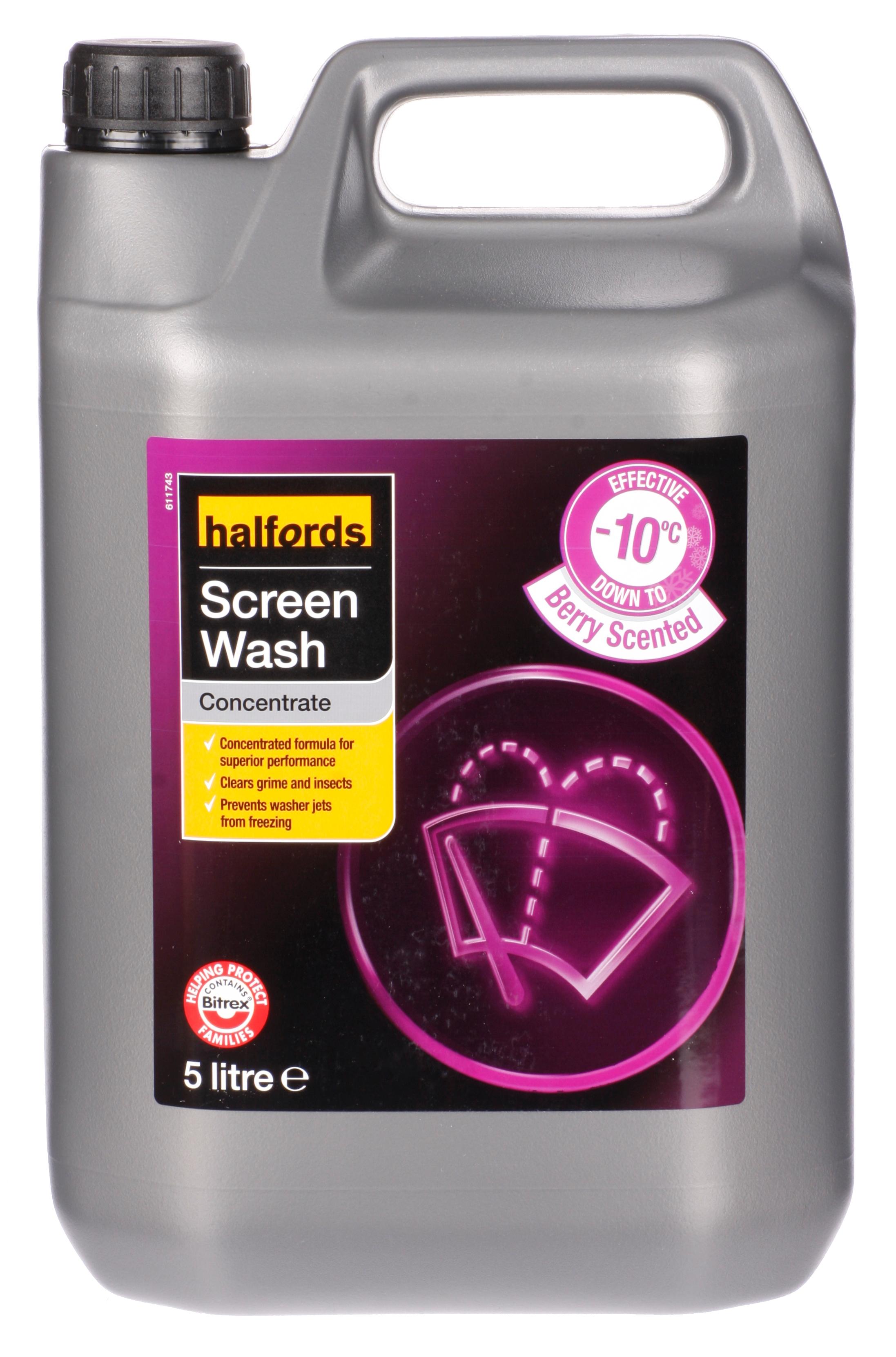 Halfords 10 Concentrate Screenwash 5L Berry Halfords UK