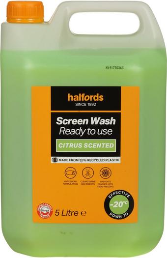 Windscreen screen Washer Fluid 5L - w/ Anti-freeze & Easy Pour Nozzle READY  MIX