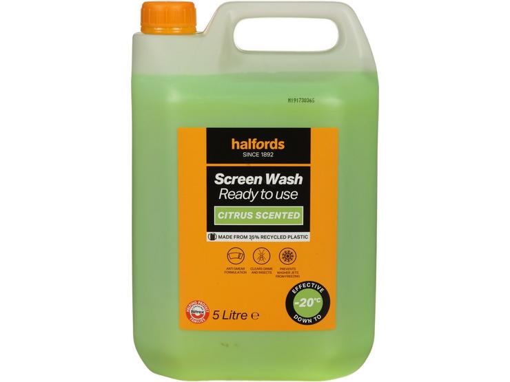 Halfords -20 Ready Mixed Screenwash 5L - Citrus