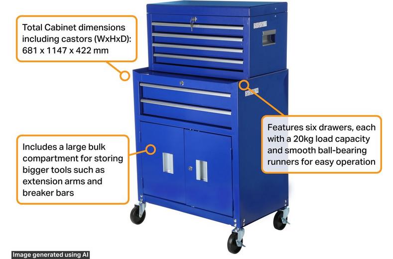 Halfords 6 Drawer Tool Centre Halfords 6 Drawer Tool Centre
