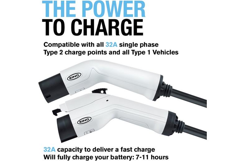 Ring EV Charge Cable Type2 Type1 32A 5m Ring EV Charge Cable Type2 Type1 32A 5m