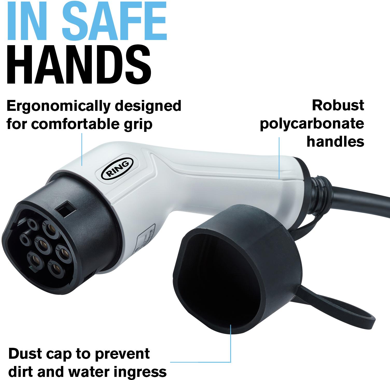 Ring EV Charge Cable Type2 2 3ph 32A 5m