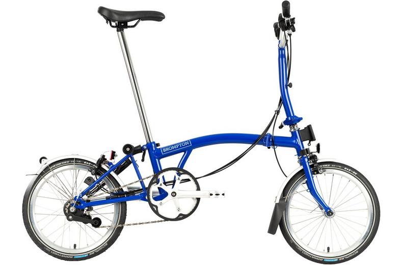 Ex-Display Brompton C Line Utility Mid Handlebar Folding Bike, Piccadilly Blue - 16" Wheel Ex-Display Brompton C Line Utility Mid Handlebar Folding Bike, Piccadilly Blue - 16" Wheel