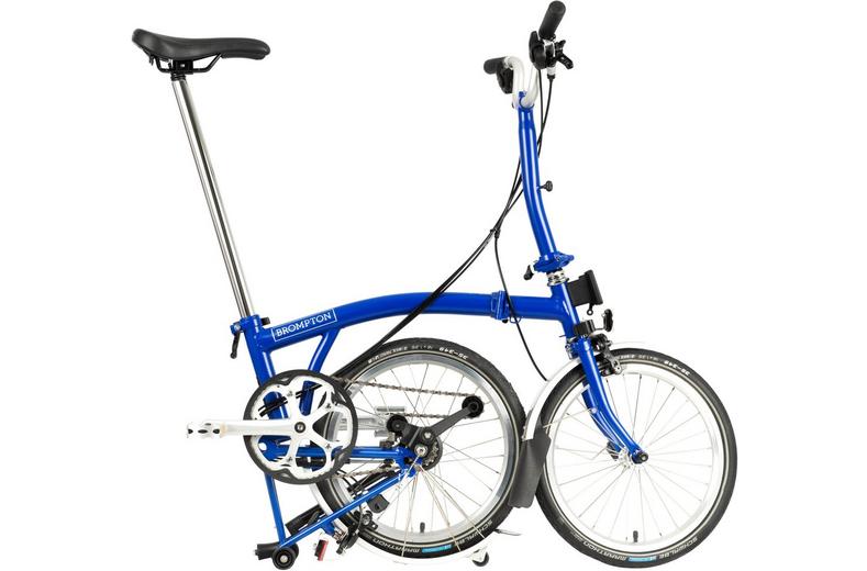 Ex-Display Brompton C Line Utility Mid Handlebar Folding Bike, Piccadilly Blue - 16" Wheel Ex-Display Brompton C Line Utility Mid Handlebar Folding Bike, Piccadilly Blue - 16" Wheel