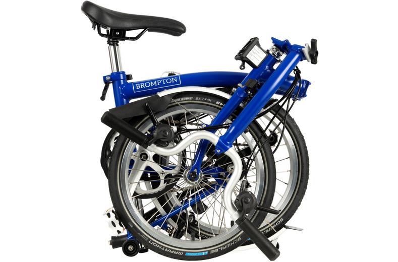 Ex-Display Brompton C Line Utility Mid Handlebar Folding Bike, Piccadilly Blue - 16" Wheel Ex-Display Brompton C Line Utility Mid Handlebar Folding Bike, Piccadilly Blue - 16" Wheel