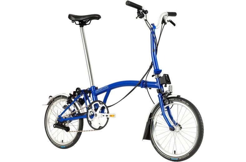 Ex-Display Brompton C Line Utility Mid Handlebar Folding Bike, Piccadilly Blue - 16" Wheel Ex-Display Brompton C Line Utility Mid Handlebar Folding Bike, Piccadilly Blue - 16" Wheel