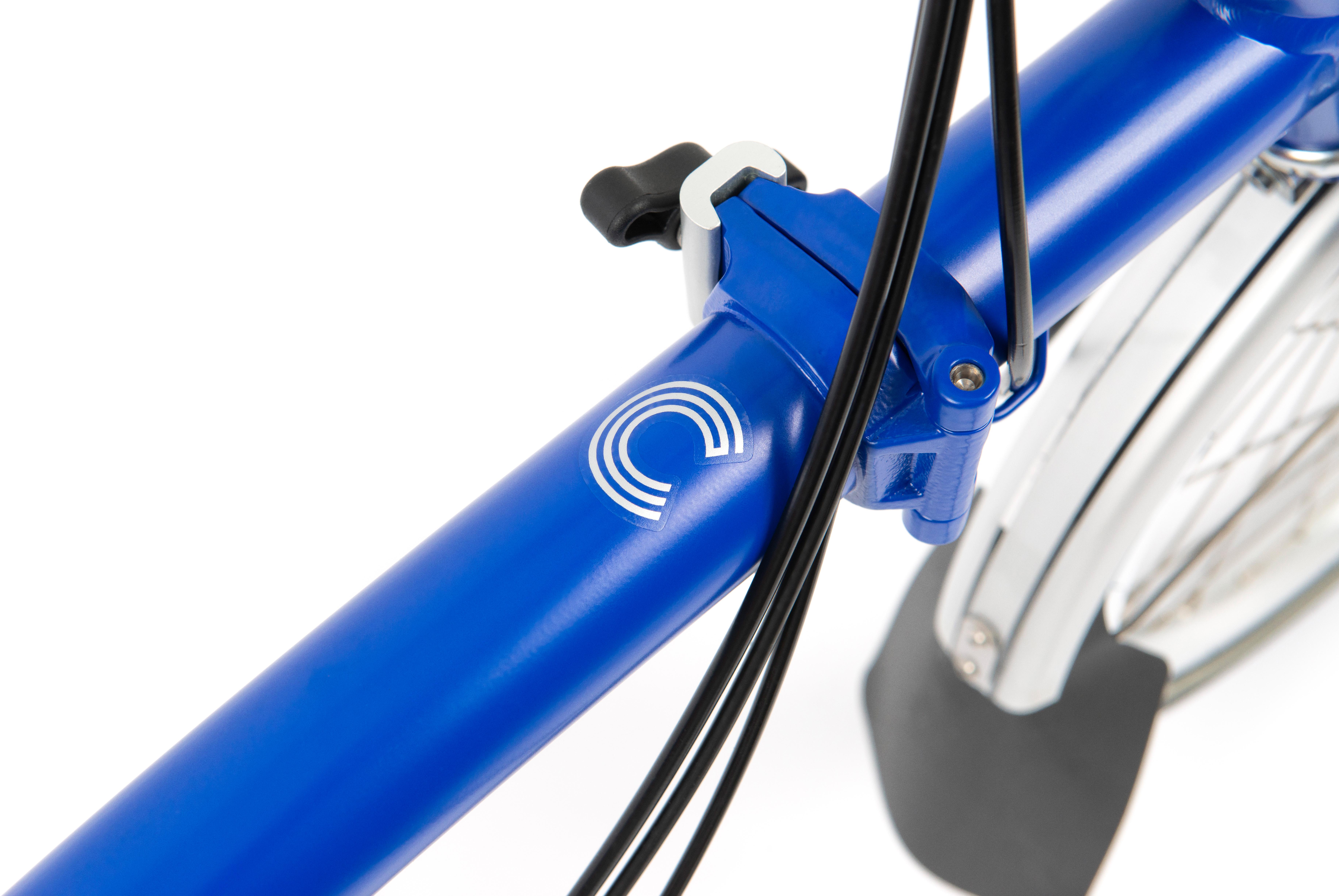 Ex-Display Brompton C Line Utility Mid Handlebar Folding Bike, Piccadilly Blue - 16" Wheel