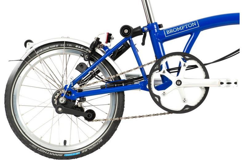 Ex-Display Brompton C Line Utility Mid Handlebar Folding Bike, Piccadilly Blue - 16" Wheel Ex-Display Brompton C Line Utility Mid Handlebar Folding Bike, Piccadilly Blue - 16" Wheel