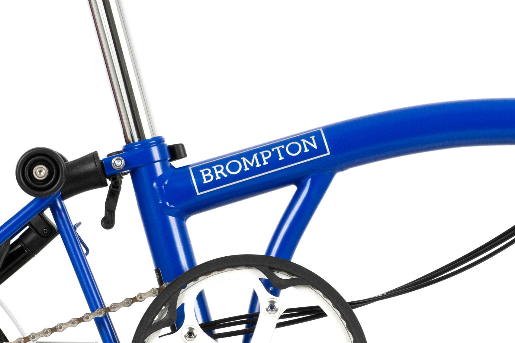 Ex-Display Brompton C Line Utility Mid Handlebar Folding Bike, Piccadilly Blue - 16" Wheel