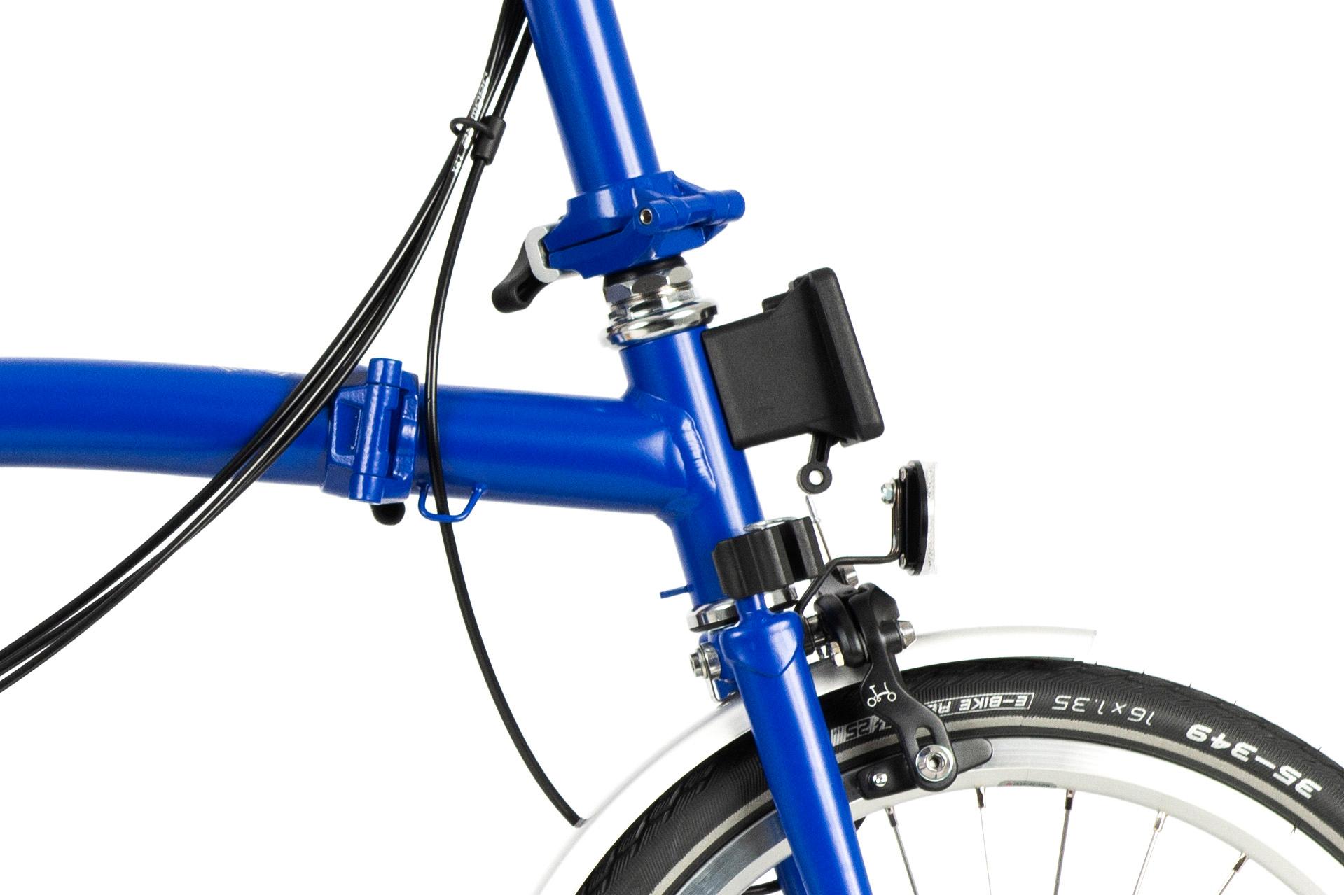 Ex-Display Brompton C Line Utility Mid Handlebar Folding Bike, Piccadilly Blue - 16" Wheel