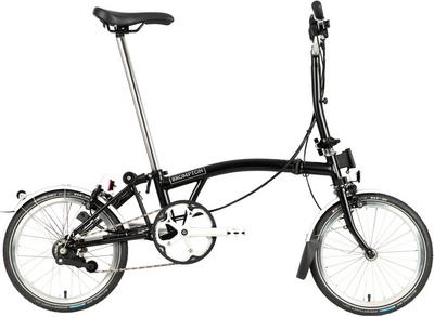 Brompton C Line Explore Mid Bar with Dynamo Hub Folding Bike - Black - 16" Wheel Brompton C Line Explore Mid Bar with Dynamo Hub Folding Bike - Black - 16" Wheel