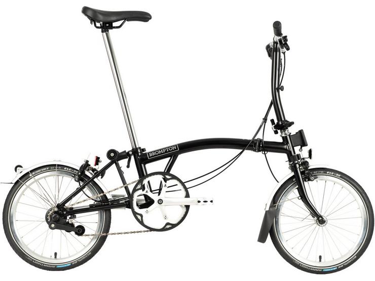Brompton C Line Utility Low Handlebar Folding Bike - Black - 16" Wheel