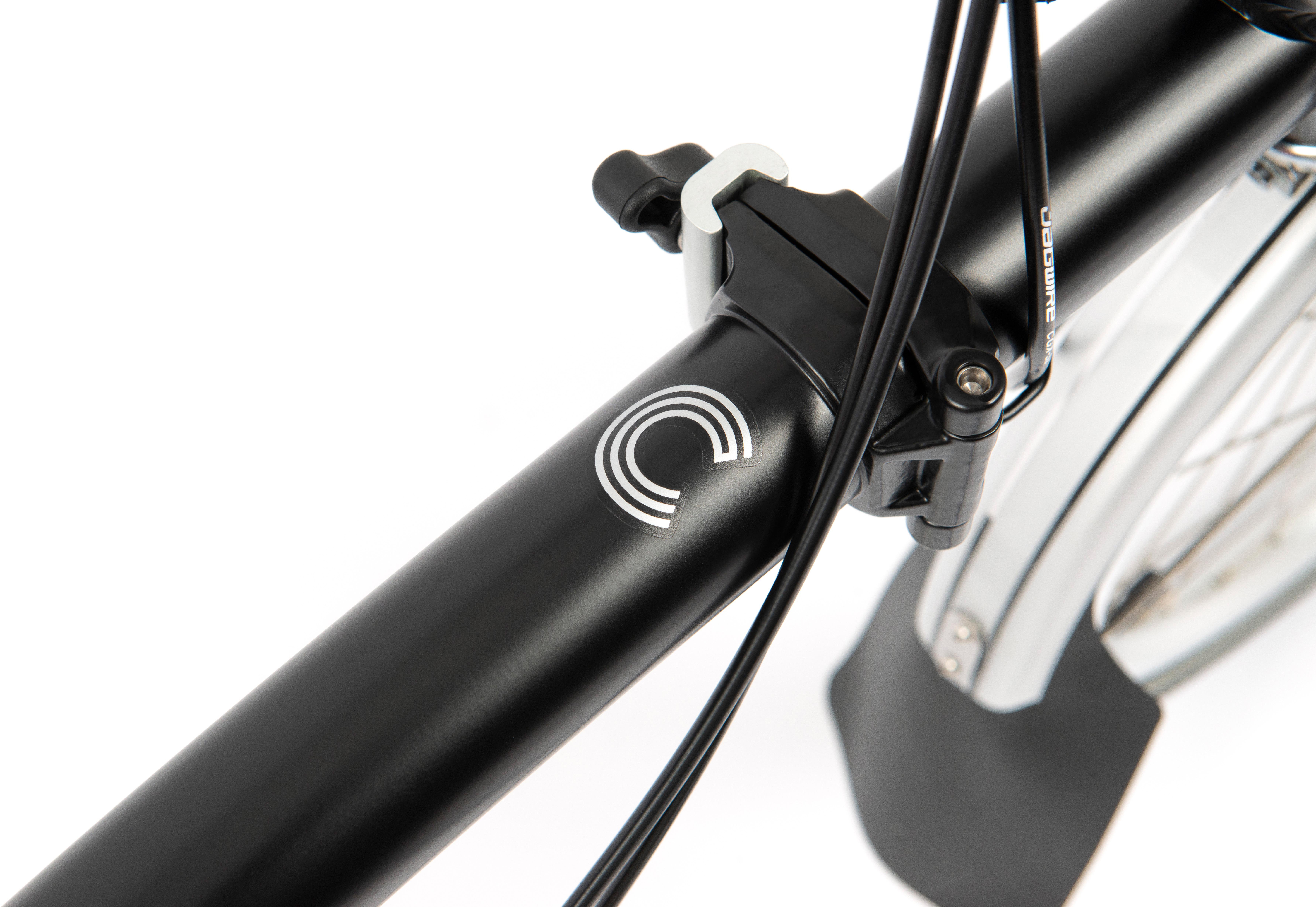 Ex-Display Brompton C Line Utility Low Handlebar Folding Bike, Black - 16" Wheel