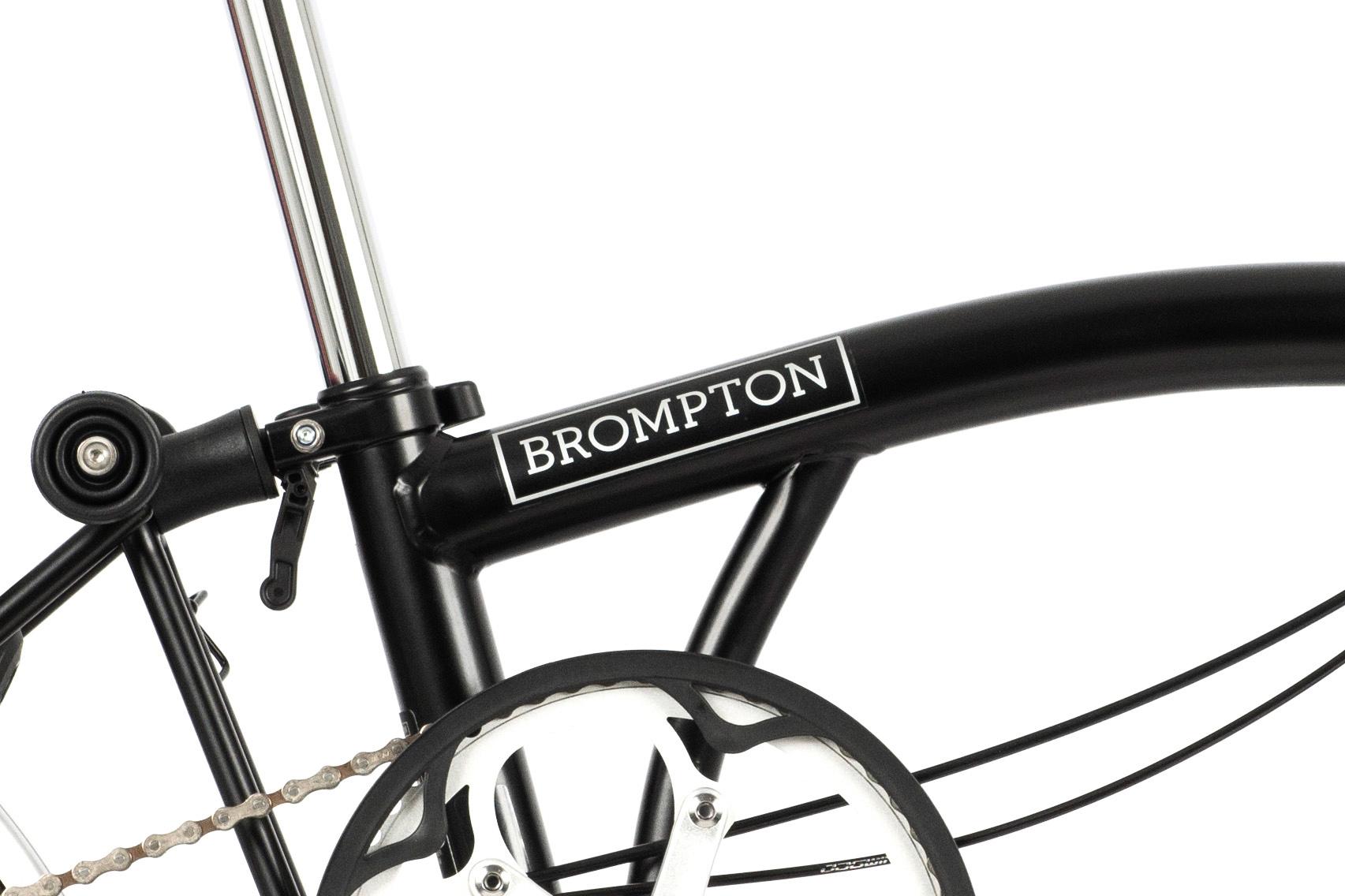 Ex-Display Brompton C Line Utility Low Handlebar Folding Bike, Black - 16" Wheel