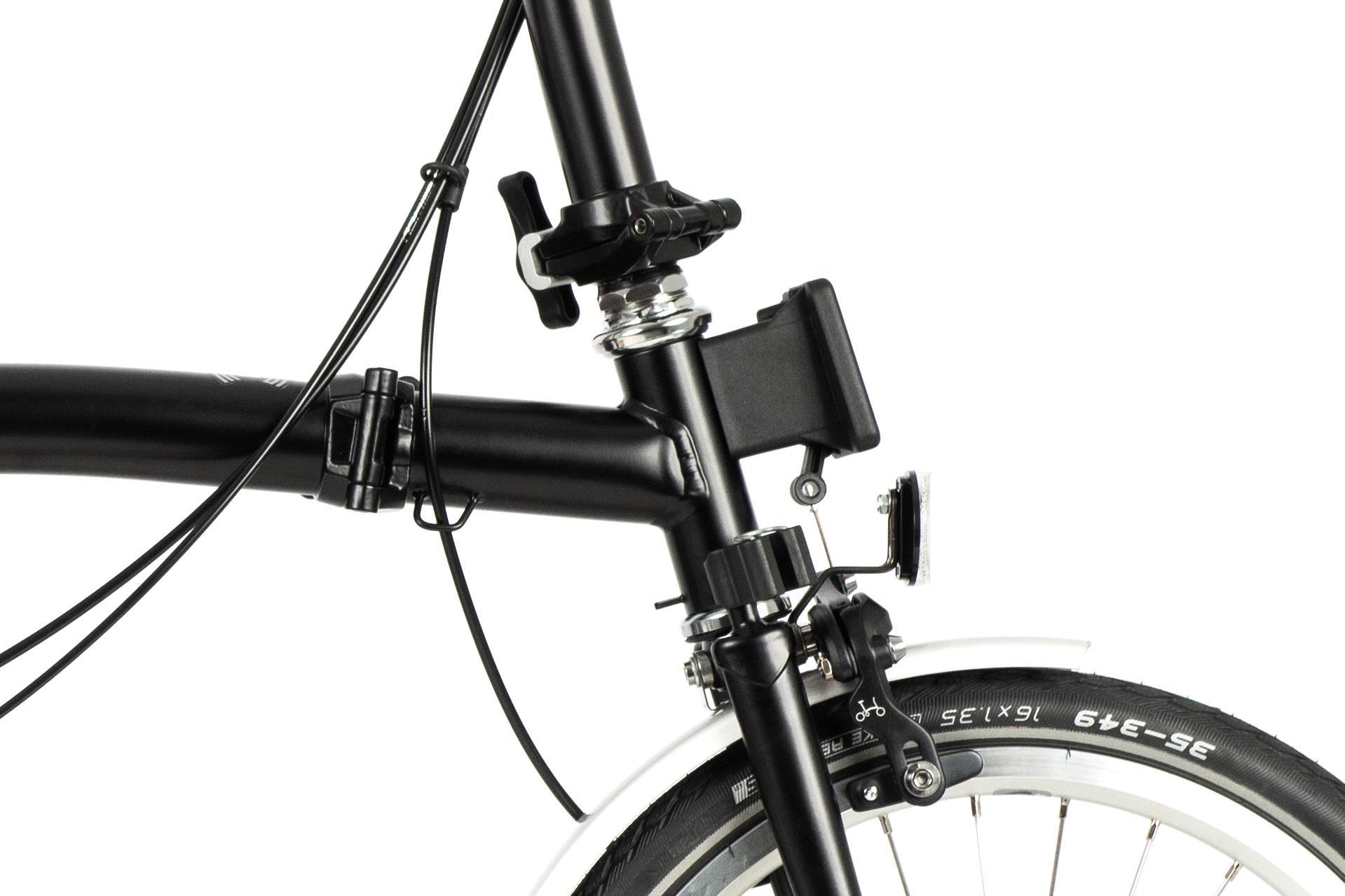 Ex-Display Brompton C Line Utility Low Handlebar Folding Bike, Black - 16" Wheel