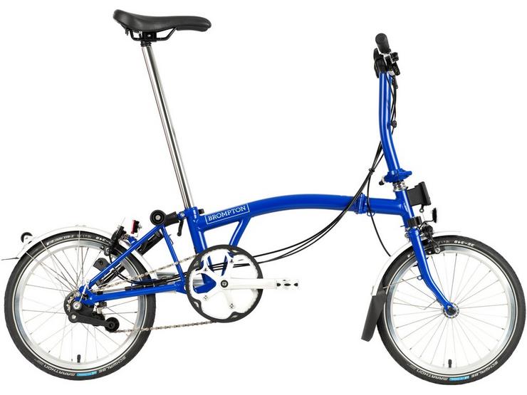 Brompton C Line Explore Low Handlebar Folding Bike - Picadilly Blue - 16" Wheel