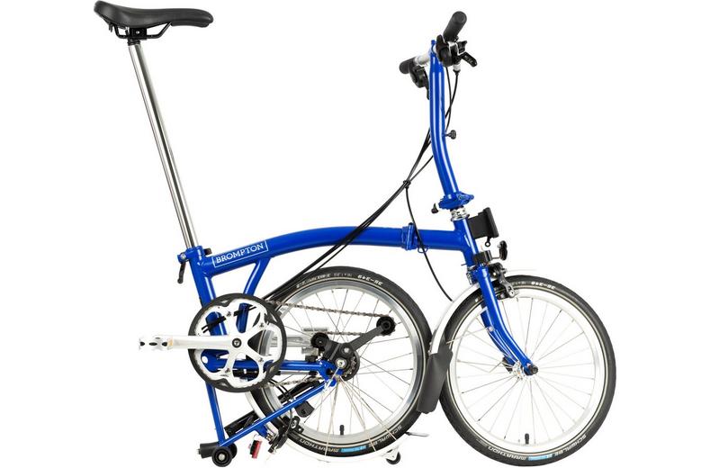 Ex-Display Brompton C Line Explore Low Handlebar Folding Bike, Piccadilly Blue - 16" Wheel Ex-Display Brompton C Line Explore Low Handlebar Folding Bike, Piccadilly Blue - 16" Wheel