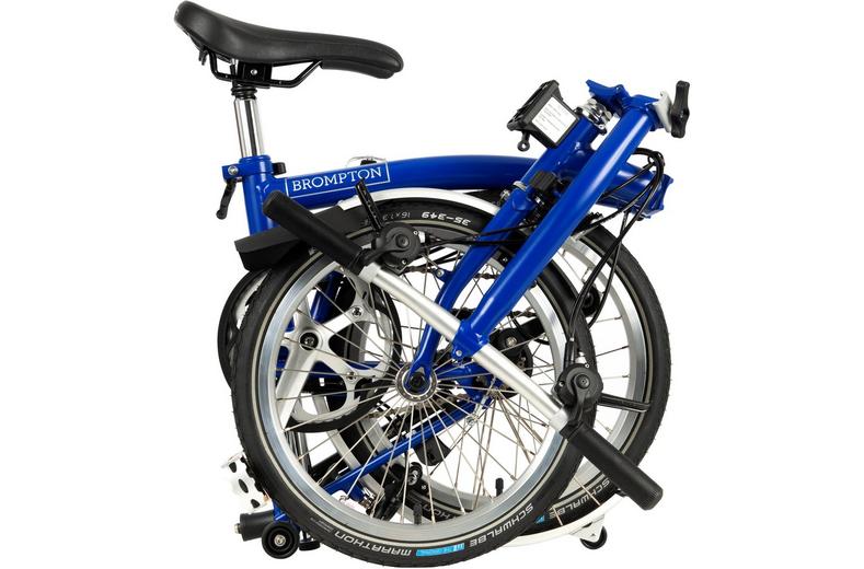 Ex-Display Brompton C Line Explore Low Handlebar Folding Bike, Piccadilly Blue - 16" Wheel Ex-Display Brompton C Line Explore Low Handlebar Folding Bike, Piccadilly Blue - 16" Wheel
