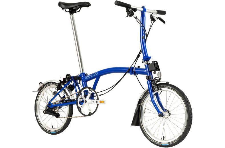 Ex-Display Brompton C Line Explore Low Handlebar Folding Bike, Piccadilly Blue - 16" Wheel Ex-Display Brompton C Line Explore Low Handlebar Folding Bike, Piccadilly Blue - 16" Wheel
