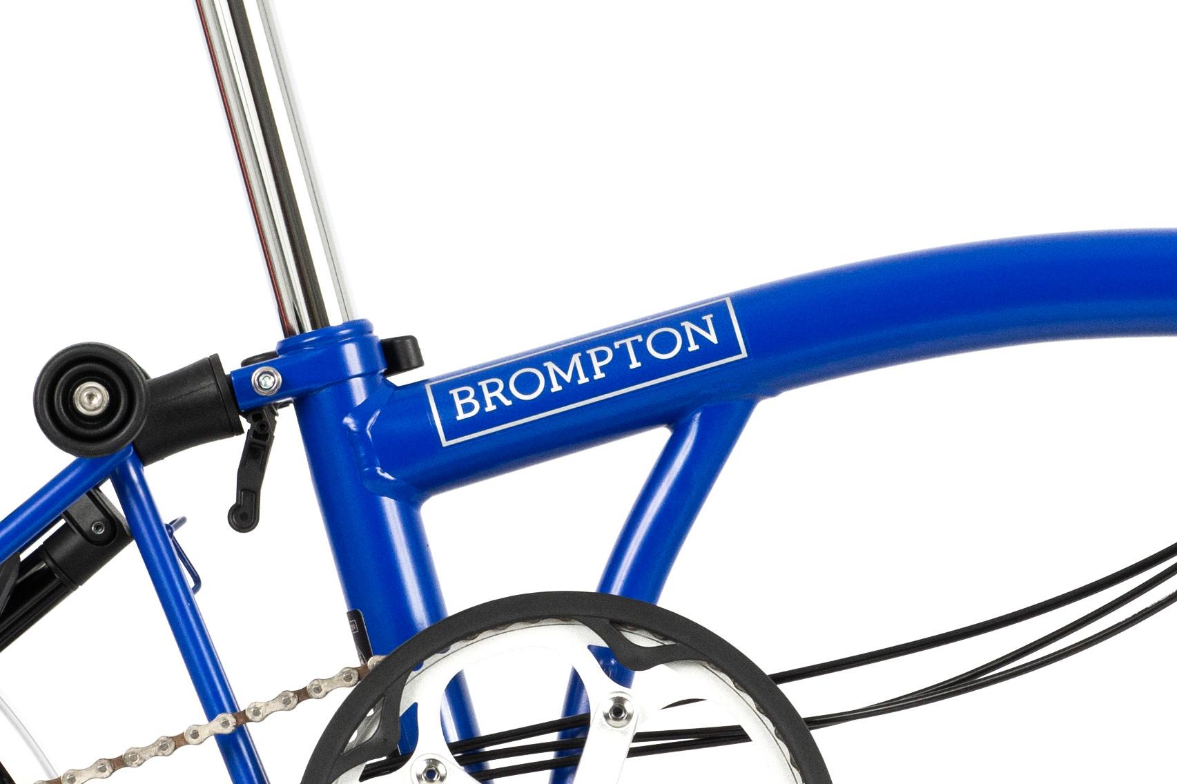 Ex-Display Brompton C Line Explore Low Handlebar Folding Bike, Piccadilly Blue - 16" Wheel