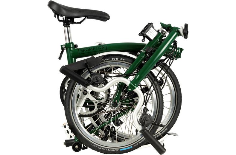 Ex-Display Brompton C Line Utility Mid Handlebar Folding Bike, Racing Green - 16" Wheel Ex-Display Brompton C Line Utility Mid Handlebar Folding Bike, Racing Green - 16" Wheel