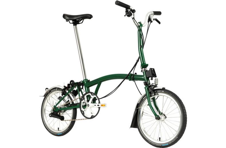 Ex-Display Brompton C Line Utility Mid Handlebar Folding Bike, Racing Green - 16" Wheel Ex-Display Brompton C Line Utility Mid Handlebar Folding Bike, Racing Green - 16" Wheel