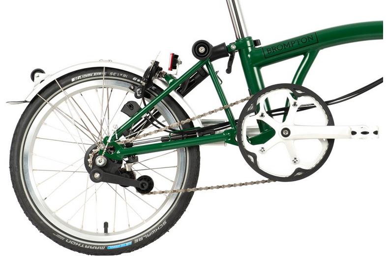 Ex-Display Brompton C Line Utility Mid Handlebar Folding Bike, Racing Green - 16" Wheel Ex-Display Brompton C Line Utility Mid Handlebar Folding Bike, Racing Green - 16" Wheel