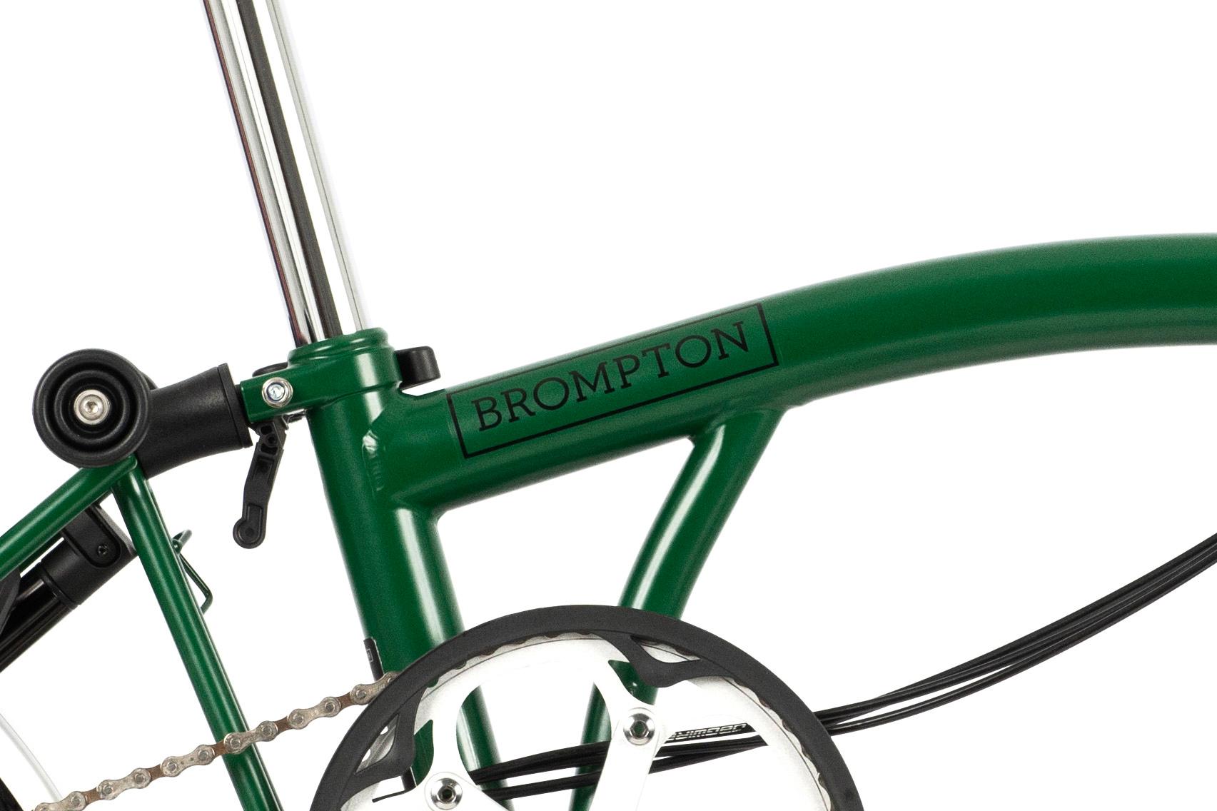 Ex-Display Brompton C Line Utility Mid Handlebar Folding Bike, Racing Green - 16" Wheel