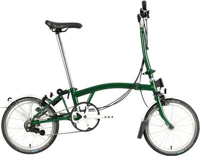 Ex-Display Brompton C Line Utility High Handlebar Folding Bike, Racing Green - 16" Wheel Ex-Display Brompton C Line Utility High Handlebar Folding Bike, Racing Green - 16" Wheel