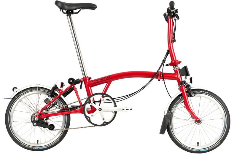 Ex-Display Brompton C Line Urban Low Handlebar Folding Bike, House Red - 16" Wheel Ex-Display Brompton C Line Urban Low Handlebar Folding Bike, House Red - 16" Wheel