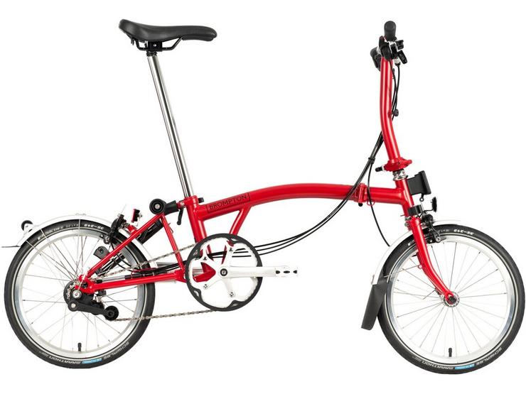 Brompton C Line Urban Low Handlebar Folding Bike - House Red - 16" Wheel