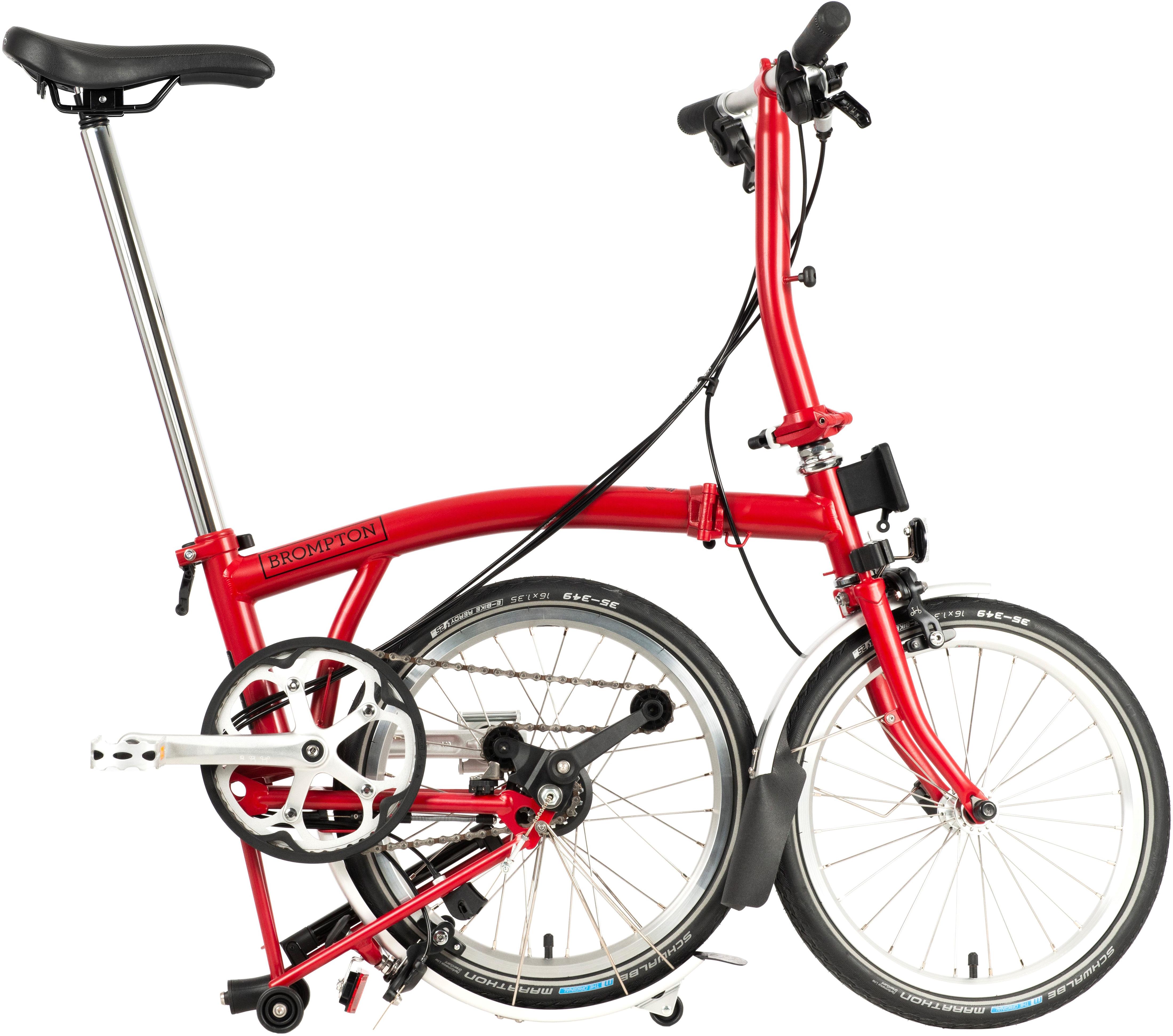 Ex-Display Brompton C Line Urban Low Handlebar Folding Bike, House Red - 16" Wheel