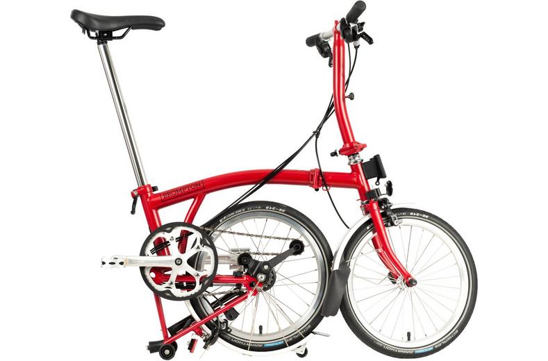 Ex-Display Brompton C Line Urban Low Handlebar Folding Bike, House Red - 16" Wheel Ex-Display Brompton C Line Urban Low Handlebar Folding Bike, House Red - 16" Wheel