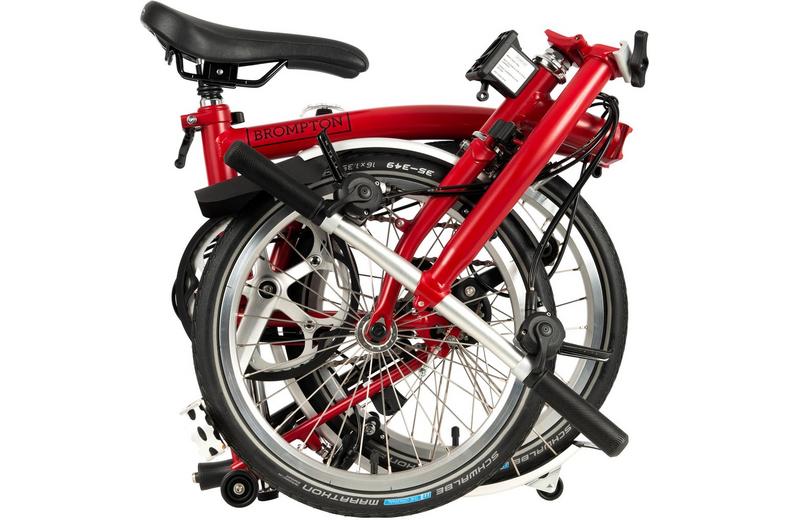 Ex-Display Brompton C Line Urban Low Handlebar Folding Bike, House Red - 16" Wheel Ex-Display Brompton C Line Urban Low Handlebar Folding Bike, House Red - 16" Wheel