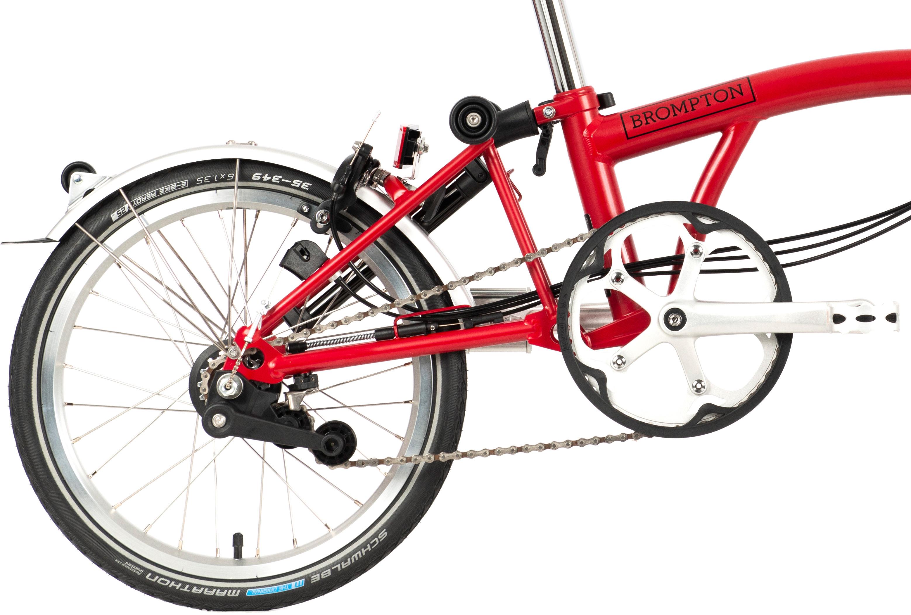 Ex-Display Brompton C Line Urban Low Handlebar Folding Bike, House Red - 16" Wheel