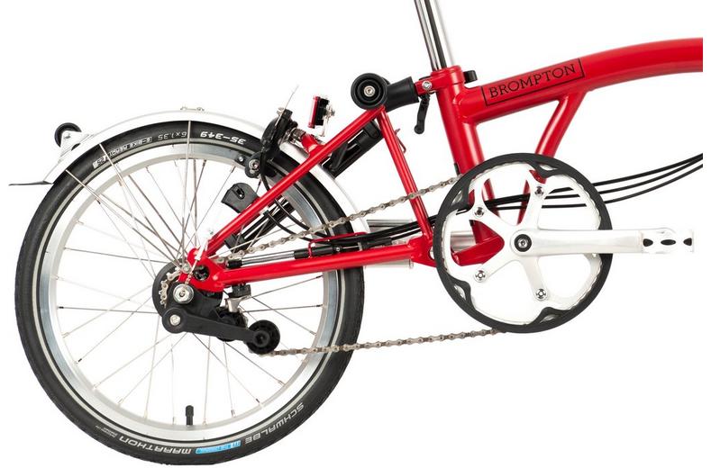 Ex-Display Brompton C Line Urban Low Handlebar Folding Bike, House Red - 16" Wheel Ex-Display Brompton C Line Urban Low Handlebar Folding Bike, House Red - 16" Wheel