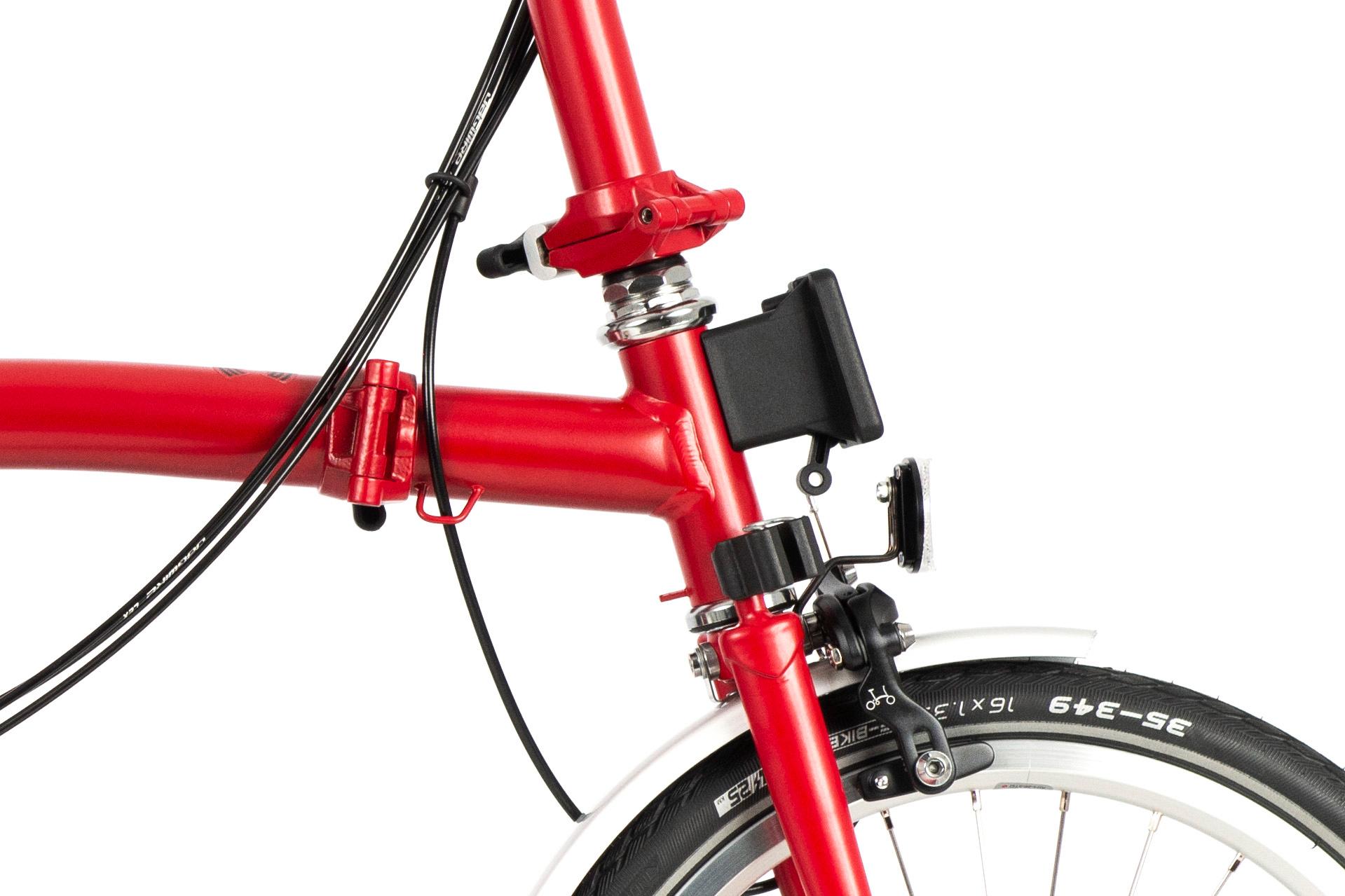 Ex-Display Brompton C Line Urban Low Handlebar Folding Bike, House Red - 16" Wheel