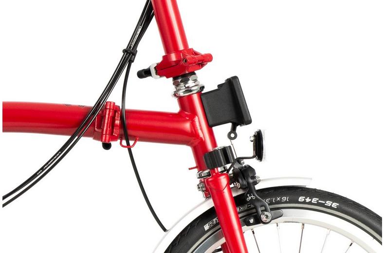 Ex-Display Brompton C Line Urban Low Handlebar Folding Bike, House Red - 16" Wheel Ex-Display Brompton C Line Urban Low Handlebar Folding Bike, House Red - 16" Wheel