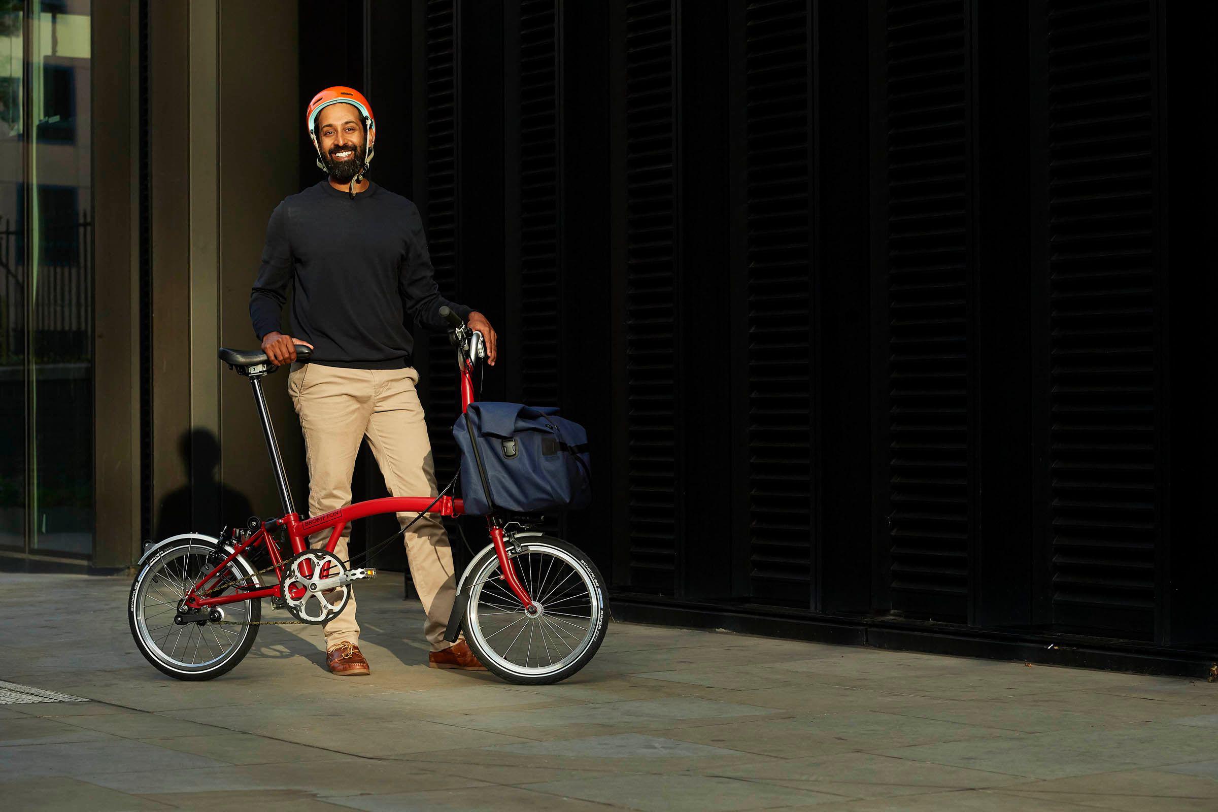 Ex-Display Brompton C Line Urban Low Handlebar Folding Bike, House Red - 16" Wheel