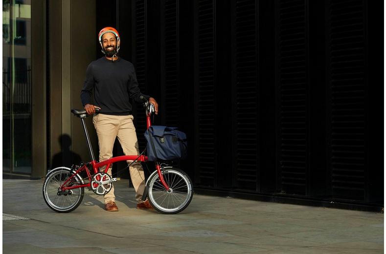 Ex-Display Brompton C Line Urban Low Handlebar Folding Bike, House Red - 16" Wheel Ex-Display Brompton C Line Urban Low Handlebar Folding Bike, House Red - 16" Wheel