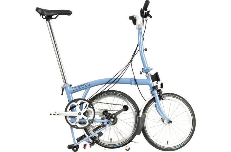 Ex-Display Brompton C Line Utility Mid Handlebar Folding Bike, Cloud Blue - 16" Wheel Ex-Display Brompton C Line Utility Mid Handlebar Folding Bike, Cloud Blue - 16" Wheel