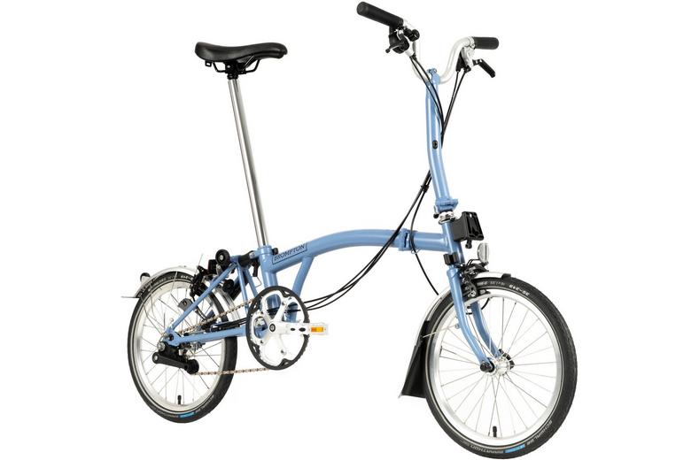 Ex-Display Brompton C Line Utility Mid Handlebar Folding Bike, Cloud Blue - 16" Wheel Ex-Display Brompton C Line Utility Mid Handlebar Folding Bike, Cloud Blue - 16" Wheel