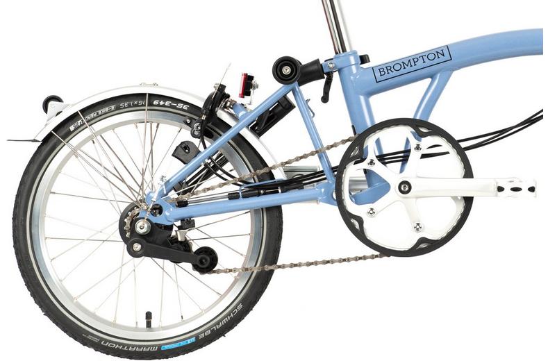 Ex-Display Brompton C Line Utility Mid Handlebar Folding Bike, Cloud Blue - 16" Wheel Ex-Display Brompton C Line Utility Mid Handlebar Folding Bike, Cloud Blue - 16" Wheel