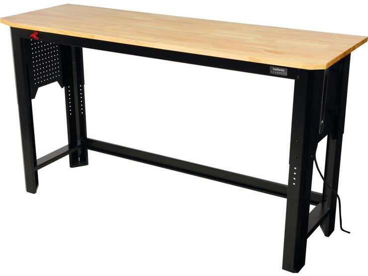 Halfords Advanced 72in Workbench with Rubber Wood Top