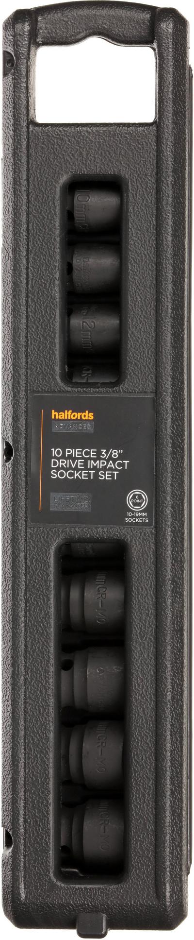 Halfords Advanced 10 Piece 3/8” Drive Impact Socket Rail Set Halfords Advanced 10 Piece 3/8” Drive Impact Socket Rail Set