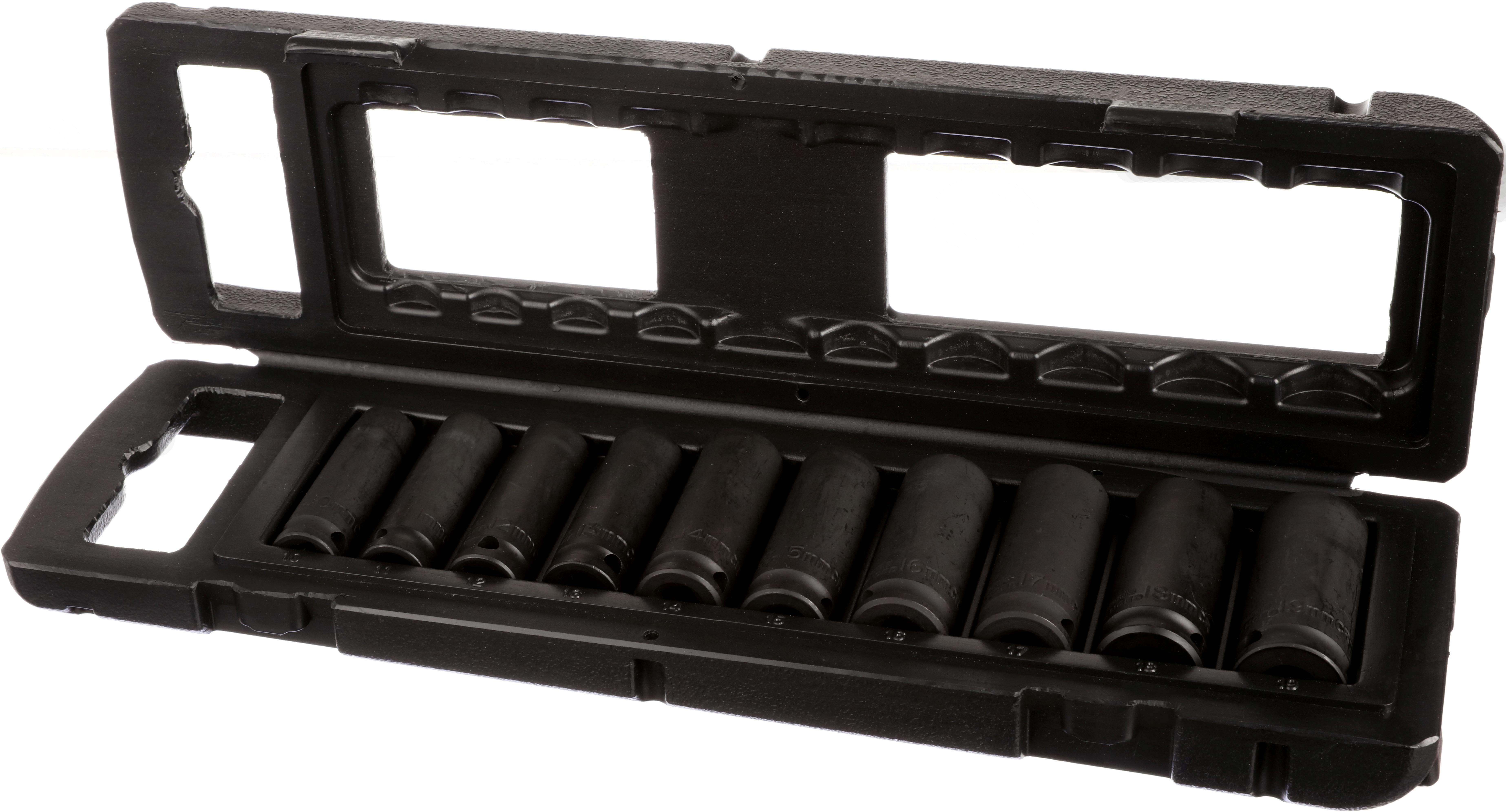 Halfords Advanced 10 Piece 3/8” Drive Impact Deep Socket Rail Set