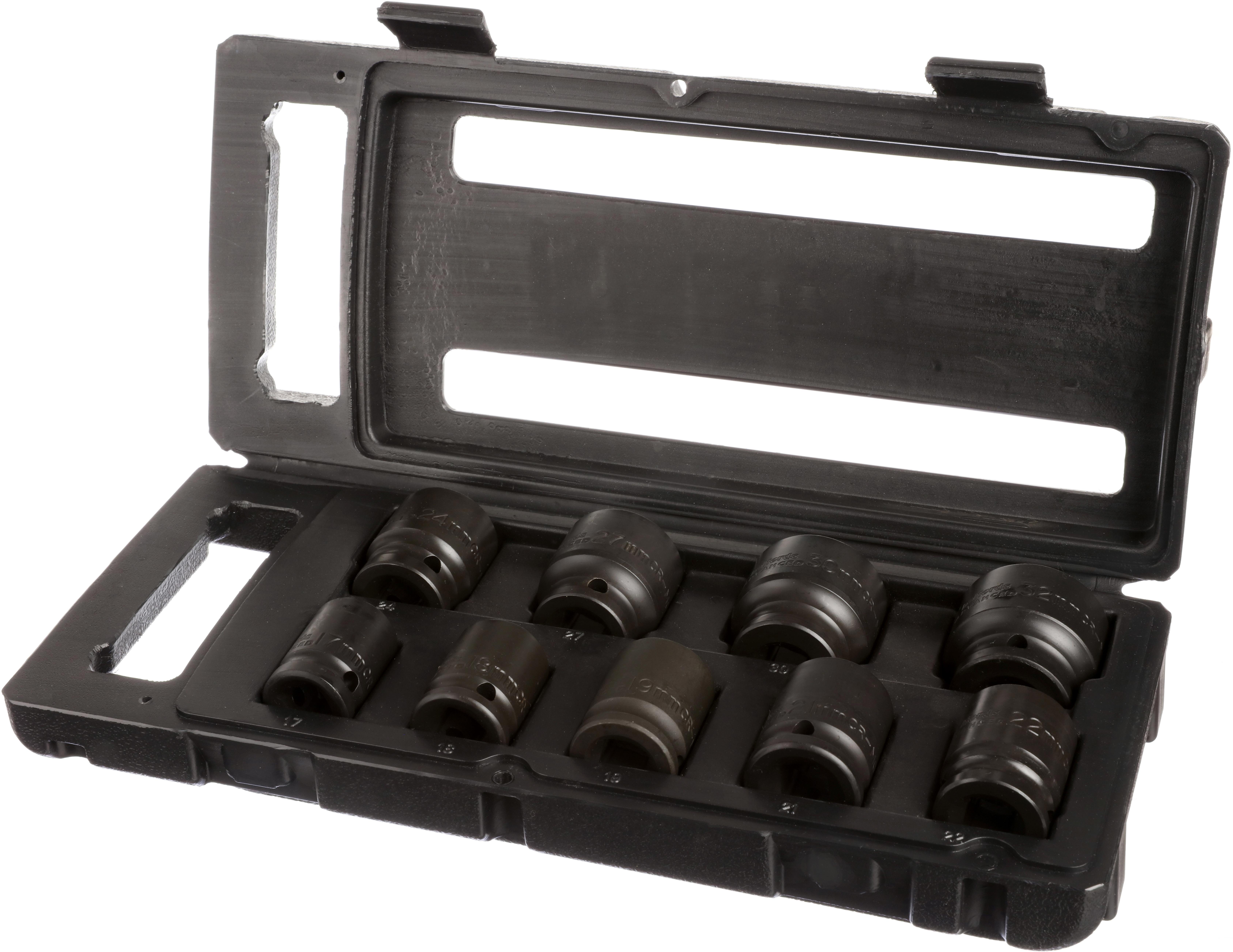Halfords Advanced 9 Piece 1/2” Drive Impact Socket Rail Set