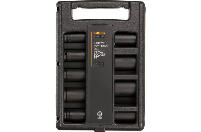 Halfords Advanced 9 Piece 1/2” Drive Impact Deep Socket Set Halfords Advanced 9 Piece 1/2” Drive Impact Deep Socket Set