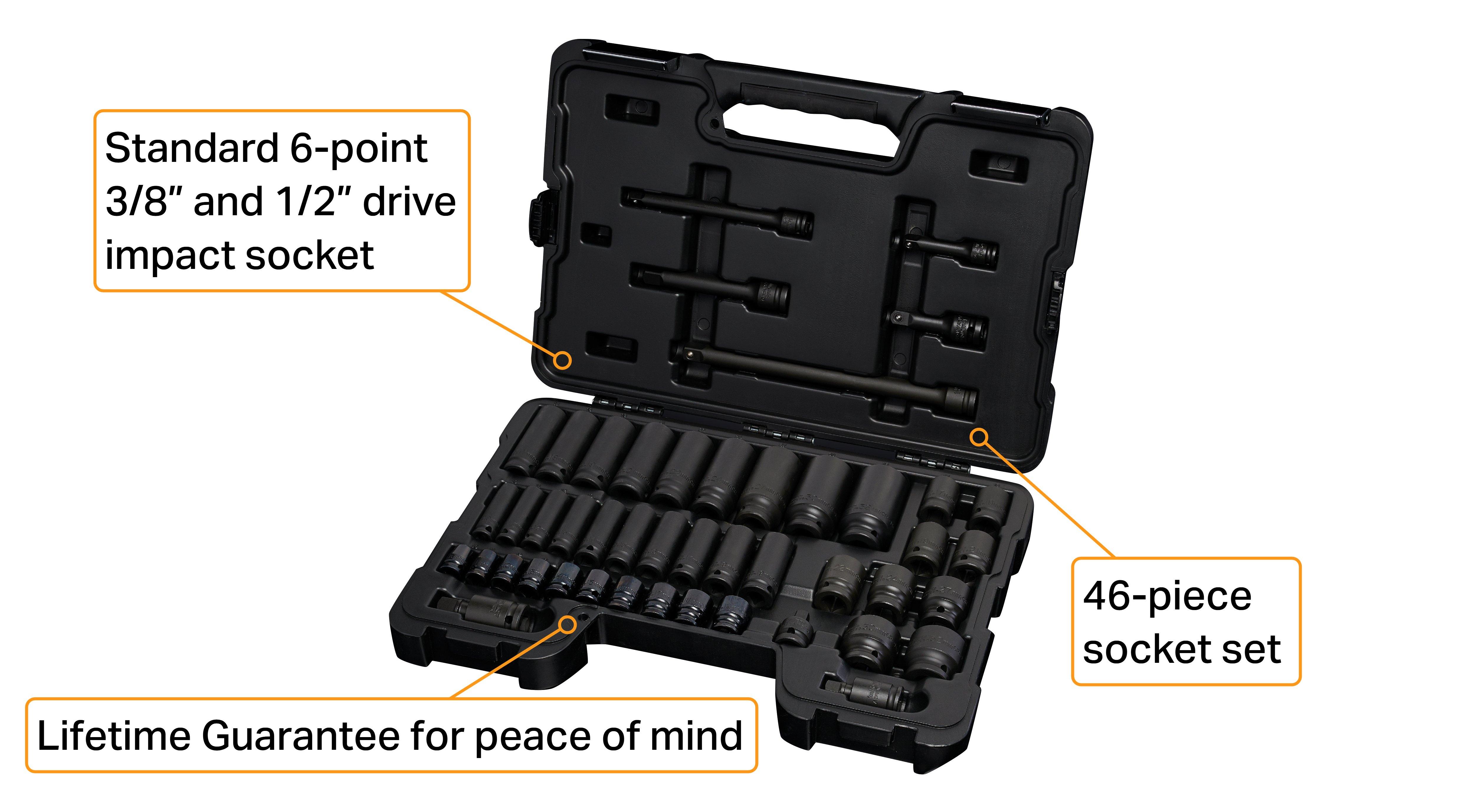 Halfords Advanced 46 Piece Impact Socket Set